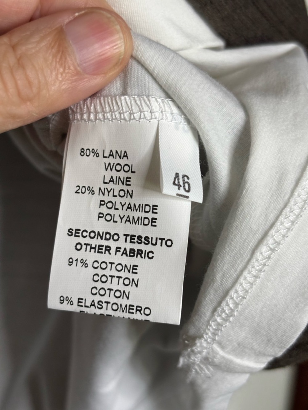 NWT YC Womens Wool blend Long Sleeve Layered Hem Top - Brown/white Sz 4,6 and 10 - Picture 12 of 15